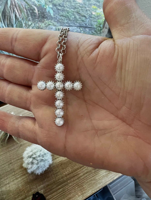 Pearl Cross Necklace