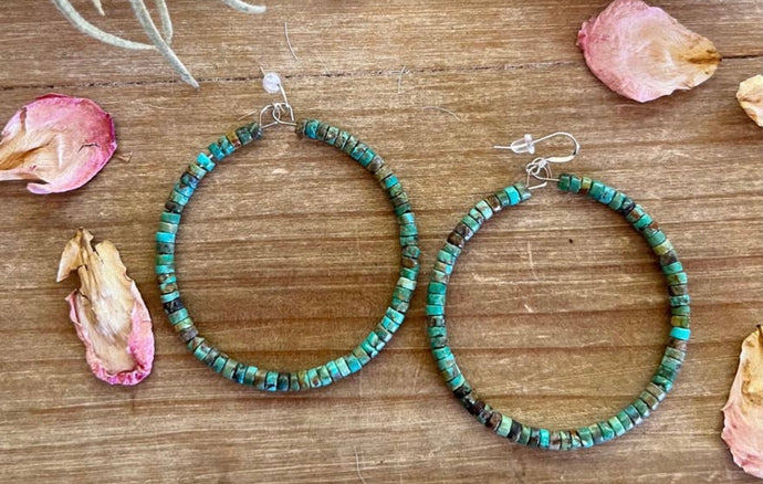 Turquoise Hoops