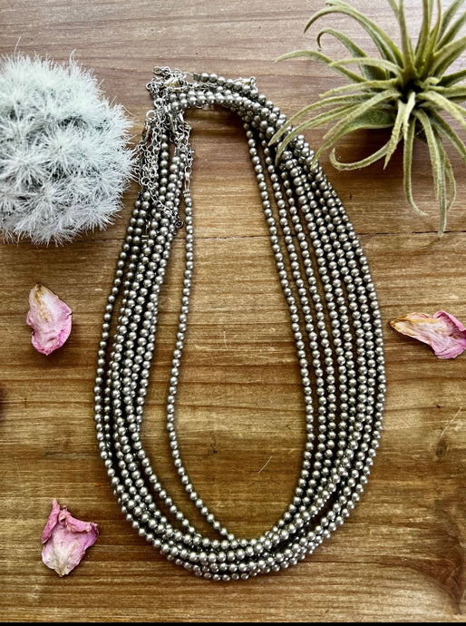 Silver Plated Bead Necklace