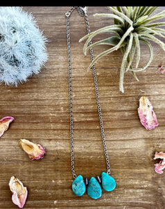 Turquoise Teardrop Necklace